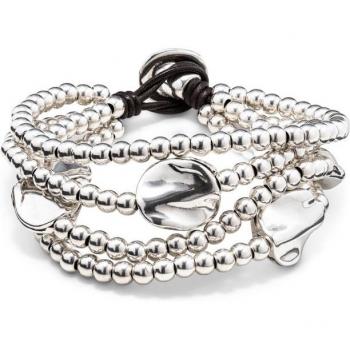 UNOde50 Classic Divine Mind Silver Plated Leather Bracelet