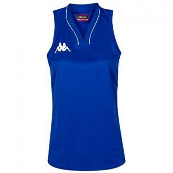Kappa Caira Camiseta Baloncesto, Mujer, Azul, S