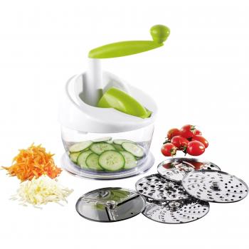 Jomafe Quickveg - Multi-rallador, 5 piezas, color verde y blanco