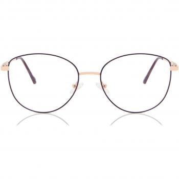 Cat Eye Montura Completa Metálico Purple Armazones para Mujer - Gafas Anti-Azules - SmartBuy Collection