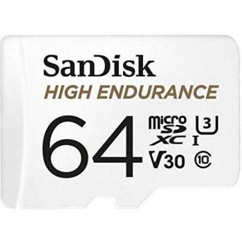 SanDisk High Endurance - Tarjeta microSD para videovigilancia, 64 GB