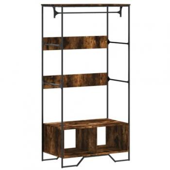 Armario de Madera de Ingeniería Roble Ahumado 90x50x180 cm