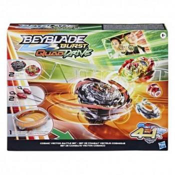Beyblade Burst QuadDrive - Set de Combate Vector Cósmico - Set de Combate con Beystadium, 2 Juguetes Tops y 2 lanzadores - Edad: 8+