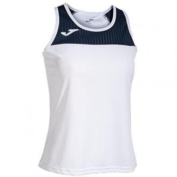 Camiseta de tirantes para mujer Joma Montreal blanca y marina