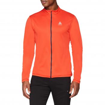 Odlo Midlayer Full Zip SAIKAI Light Polar Elastico, Hombre, Fiery Red, L