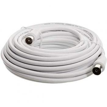 Hama 00011903 - Cable de Antena, 10 m, Color Blanco