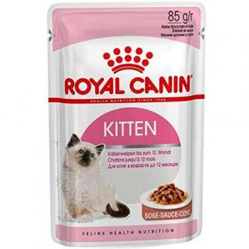 Royal Canin Kitten Sterilised Wet Food in Gravy - 85g Pouch, Pack of 12