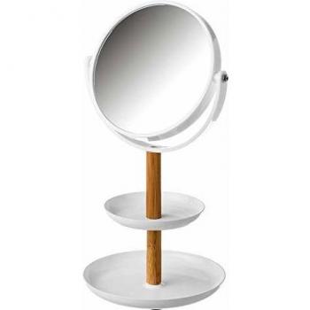 Espejo de 3 aumentos Blanco bambú nórdico para Cuarto de baño de 15 cm Fantasy - LOLAhome