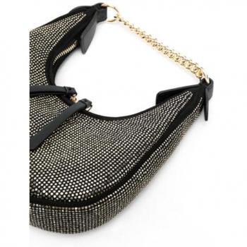 Pinko Women's Brioche Hobo Mini Shoulder Bag in Black | 101433A159Z99U, Handbags - Composition: 100% (unspecified) - Product Code: 101433-A159-Z99U,