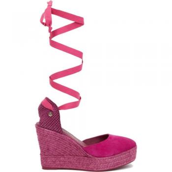 Espadrilles La Valeta Charlene - Calzado Femenino de Cuña, color fucsia, con cuña alta, diseño cómodo y elegante, ideal para verano