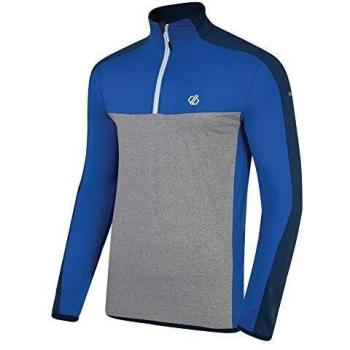 Dare 2b Depose Core Stretch Lightweight Quick Drying Half Zip Top Capa Intermedia elástica, Hombre, Admiral Blue/Ash, Large