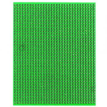 Placa Eurocard de 1 Agujero 100x80mm FR4 con Recubrimiento Verde de Cobre Epoxi