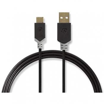 Cable USB 2.0 Type-C a USB A 1m Antracita