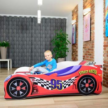 Cama infantil coche de carreras + somier