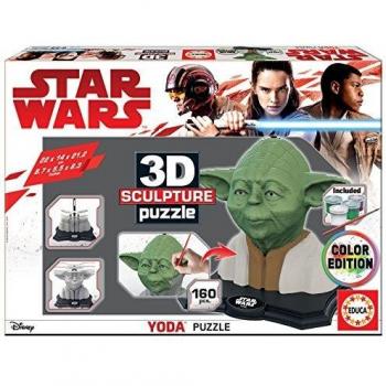 Educa - Star Wars-Yoda 3D Sculpture Puzzle, Multicolor