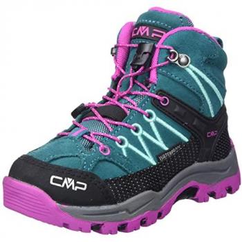 CMP Kids Rigel Mid Waterproof Hiking Boots - Lake/Pink Fluo - Size 41
