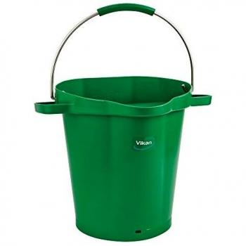Cubeta Vikan de 20 litros, apta para alimentos, color verde, paquete de 5 unidades