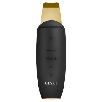 Geske MicroCurrent Skin Scrubber and Blackhead Remover 9 in 1 Smart App Guided Facial Scrub - Gray