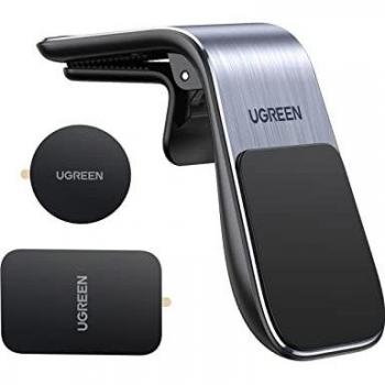 UGREEN Soporte Móvil Coche Magnético, Mini Soporte Móvil Coche Iman para Rejillas de Aire Universal Soporte Teléfono Móvil Car Holder para iPhone 11 Pro/XR/X/ 8 Plus/ 7,Samsung Galaxy Note 10/ S9