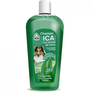 ICA CHP38 Champú de Aceite Visón con Aloe Vera para Perros