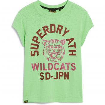 Camiseta Varsity Burnout verde Superdry para mujer