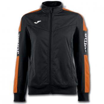 Joma Champion IV Sudadera, Niñas, Negro Naranja, XS