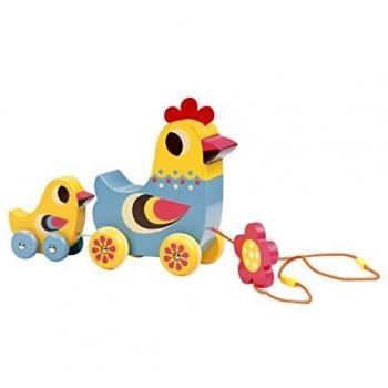 Vilac Vilac7738 The Hen and The Chick Pull Along - Juguete Musical