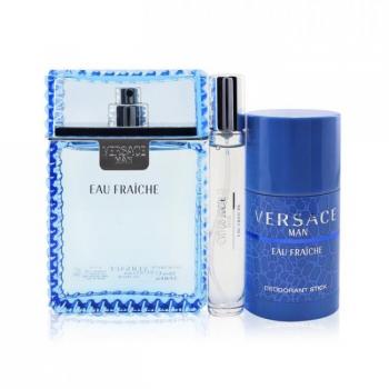 Versace Eau Fraiche Coffret: Eau De Toilette Spray 100ml/3.4oz + Eau De Toilette Spray 10ml/0.3oz + Deodorant Stick 75g/2.5oz