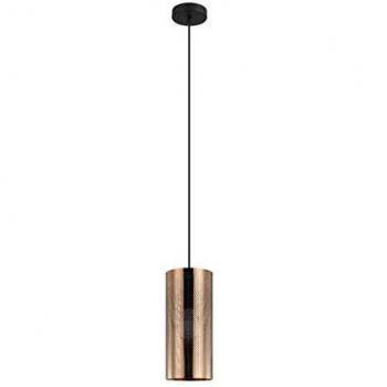 Lámpara colgante Tabiago de acero dorado perforado, dimmable, 1 luz