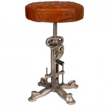 Taburete de metal 31x31x46h cm de estilo Industrial Wanderlust Deco