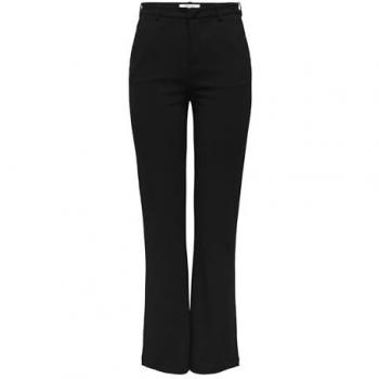 Only Raffy-Yo Life Mid-Rise Straight Leg Pants for Women - Black, Size XS