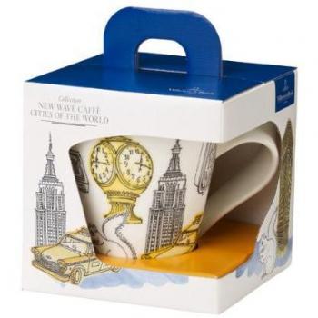 Villeroy & Boch Cities of the World Taza de café New York, 300 ml, Altura: 11 cm, Porcelana Premium, Blanco/Colorido