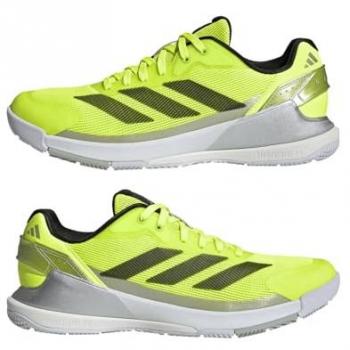 Adidas Crazyquick Zapatilla De Pádel Unisex Verde Neón, Negro - Talla 44