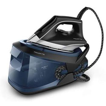 Rowenta Turbosteam VR8322 Centro de planchado 6.5bares, golpe vapor 370g/m, suela MiscroSteam 400, sistema de bloqueo para transportar con una mano, sistema antical, modo Eco, depósito agua 1.7L,Negro