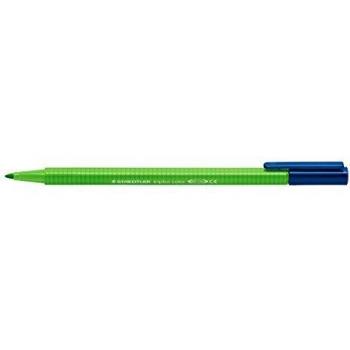 Rotulador Triplus Color 1 mm Verde Claro - 10 unidades, punta triangular, resistente y apto para niños