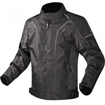 Chaqueta textil de moto LS2 Sepang impermeable y transpirable con blindaje CE, color negro gris, tamaño 5XL