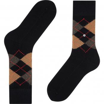 Burlington Preston Extra Soft Feeling Argyle Socks for Men, Size 11-14, Color: Black/Brown