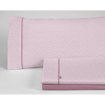 Juego de Sábanas Estampadas Nordic en Tonos Malva - Algodón/poliéster de Alta Resistencia y Durabilidad