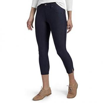 Hue LEGGING ANKLE SLIT ESSENTIAL DENIM CAPRI, COLOR DEEP INDIGO, TALLA XL