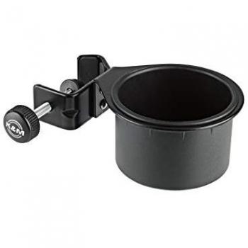 K&M 16024 Adjustable Can and Cup Holder for Stands (Black)