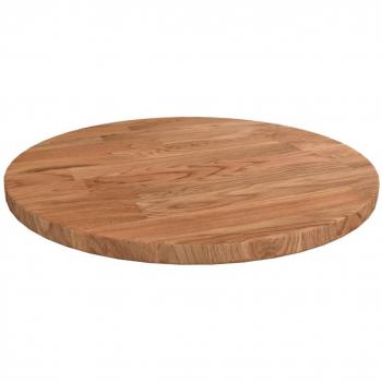vidaXL Round Table Top Light Brown Ø30x1.5 cm Treated Solid Wood Oak