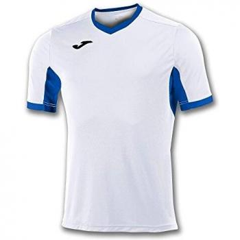 Joma Champion IV M/C Camiseta Equipamiento, Hombres, Blanco/Royal, XS