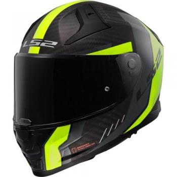 Casco Integral LS2 FF811 Vector II C Grid Negro Mate-HiVis-Amarillo, características: diseño aerodinámico, visera solar integrada, sistema de ventilación avanzado, forro interior desmontable y lavable, homologación