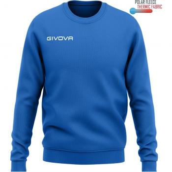 Givova One Fleece Training Sweatshirt for Men and Unisex - Light Blue, Size L
