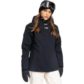Chaqueta de mujer Roxy Galaxy negra con capucha, modelo estándar