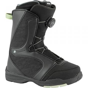 Nitro Flora Botas de Snowboard para Mujer, Flexión Suave, Sistema Boa, Color Black-Mint, Talla 235