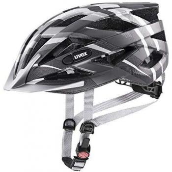 Casco de bicicleta Uvex Air Wing CC, tamaño L (56-60 cm), color negro y plata mate