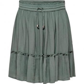 Only Ibiza Life Short Skirt with Ruffles in Balm Green