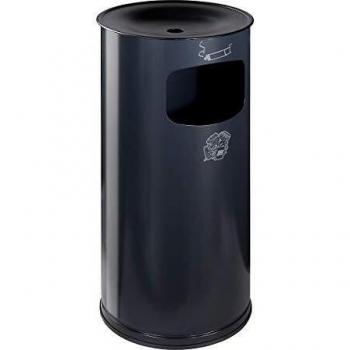 Cenicero Combinado de Seguridad VAR 44L de Acero Anticorrosivo, HxØ 710 x 355 mm, Color Antracita