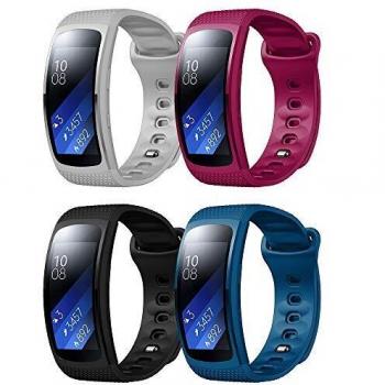 TOPsic Correa Gear Fit 2 Pro/Fit 2 Correa, Reemplazo de Banda de Silicona Suave Deportiva Pulsera de Repuesto para Samsung Gear Fit 2 Pro SM-R365 and Gear Fit 2 SM-R360 Banda